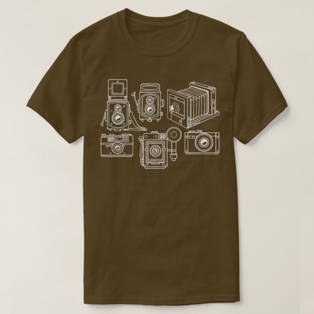 T-shirt Styles de caméra rétro Temps Capsule Photographe G (Design devant)