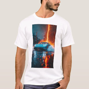 T-shirt "Stylish 2021 Porsche Taycan 4S Light Blue Car En
