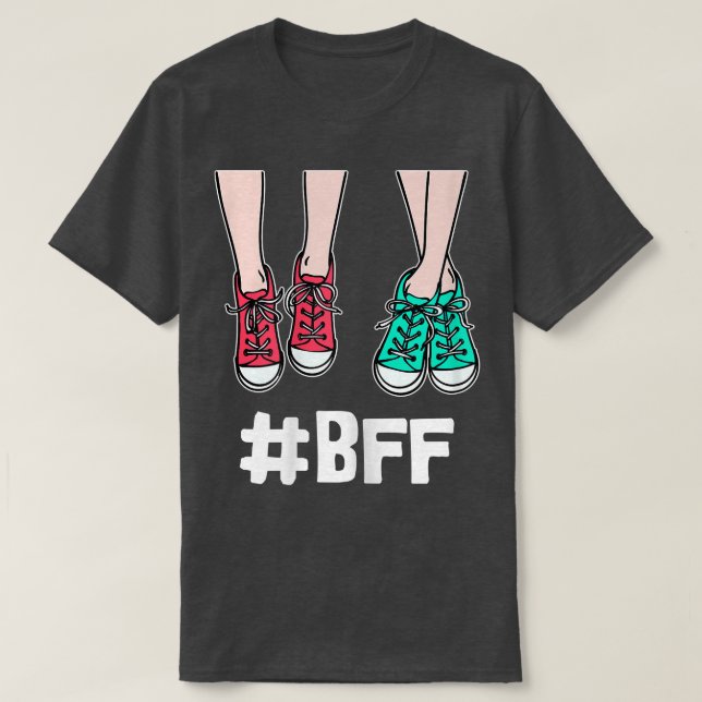 T-shirt Stylish Bff Best Partner Friend Friendship Girls  (Design devant)