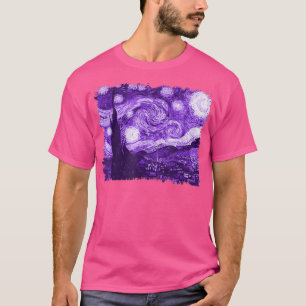 T-shirt Stylish Vintage Art Starry Night Remix Van Gogh Cl