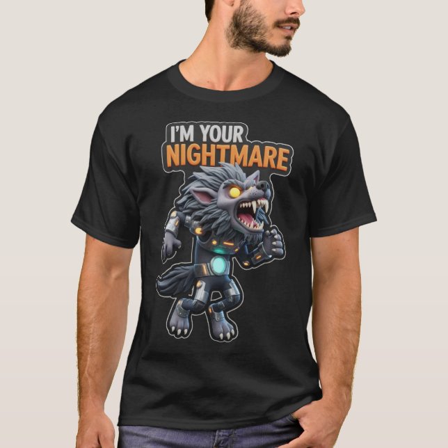 T-shirt Stylized armored werewolf with fierce expression a (Devant)