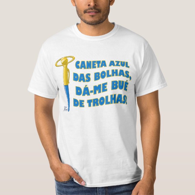 T-shirt Stylo à bille Bleu des Bulles, de - moi bué de (Devant)