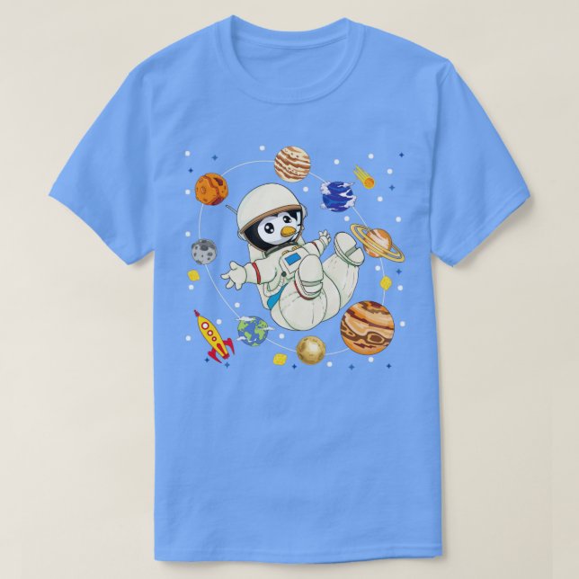 T-shirt Stylo animal astronaute astronomique (Design devant)