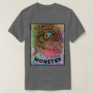 T-shirt Stylo d'art coloré Monster de la mer profonde dess