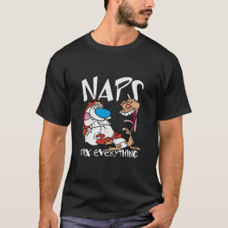 T-shirt Stylo Et Naps Stimpy Fixer Tout Bébé Diapeurs Ho