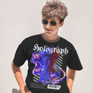 T-shirt Stylo holographique néon art grec