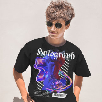 T-shirt Stylo holographique néon art grec