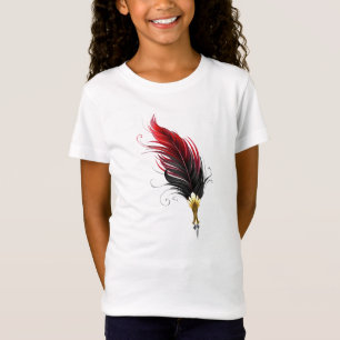 T-Shirt Stylo rouge en plumes avec nib or