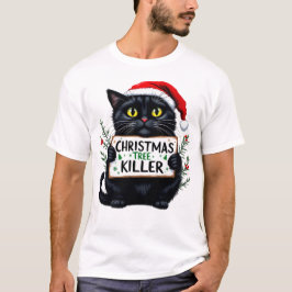 T-shirt Sublimation de chat de Noël amusante