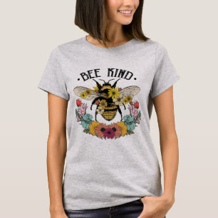 T-shirt Sublimation des fleurs sauvages de l'abeille