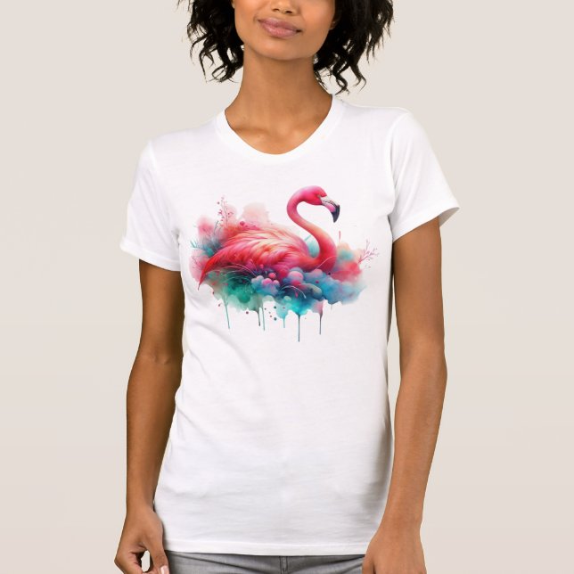 T-shirt Sublimation Flamant rose-95158 (Devant)
