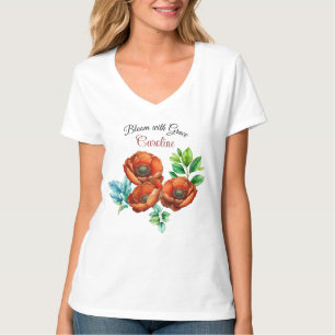 T-shirt Sublime Aquarelle Rouge Pépites joyeuse retraite