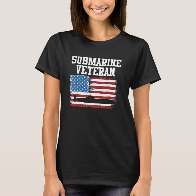 T-shirt Submarine Veteran For Submariner Navyy Mom (Devant)