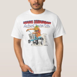T-shirt suburbain de club de tracteur de jardin de