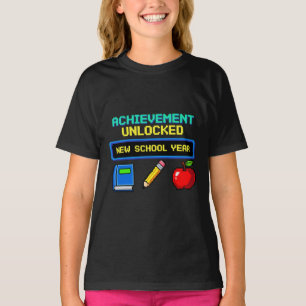 T-shirt Succès débloqué : Nouvelle année scolaire Jeu ré