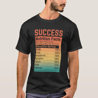 T-shirt Succès La Nutrition Faits Motivation Et Inspirati