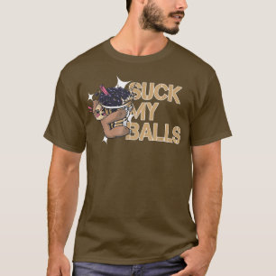 T-shirt sucer mes boules paresseux boba bulle thé, coloré,