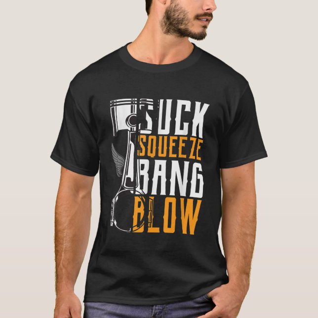 T-shirt Suck Squeeze Bang souffle voiture et moto Lover (Devant)