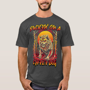 T-shirt Suckin Sur Un Mème De Chien Chilli Drôle Wolf Bada