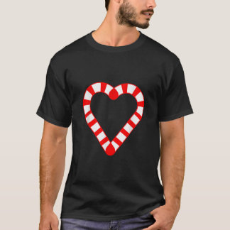 T-shirt Sucre de canne Coeur Noël Sucre de canne Lover Noë