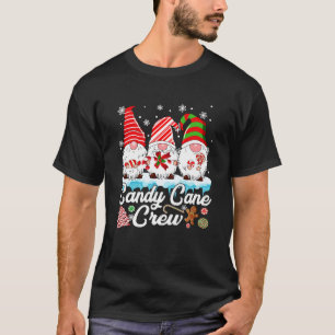 T-shirt Sucre de canne Crew Funny Gnome Lover Xmas Famille