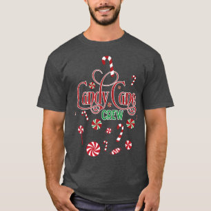 T-shirt Sucre de canne Crew Noël Funny Candies Sweets Xma