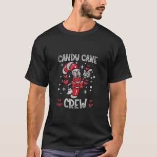T-shirt Sucre de canne Crew Noël Noël Noël Amour Candy Boy