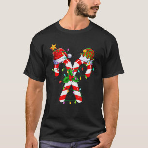 T-shirt Sucre de canne Crew Père Noël Noël 2022 Drôle cade