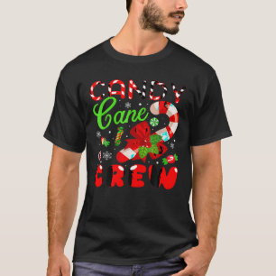 T-shirt Sucre de canne Crew Santa Hat lumières de Noël Enf