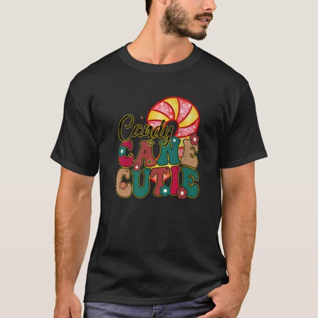 T-shirt Sucre de canne Cutie Discours Super Hommes de Noël (Devant)