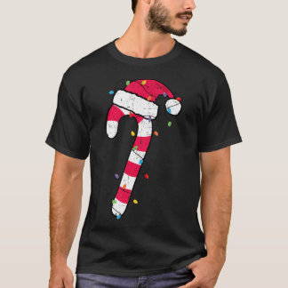 T-shirt Sucre de canne de Noël Père Noël Xmas Enfants Enfa