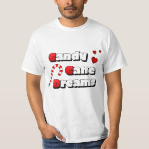 T-shirt Sucre de canne de Noël rêves