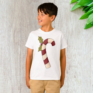 T-shirt Sucre de canne décoré Noël Sweet