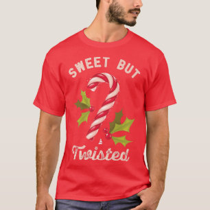 T-shirt Sucre de canne doux mais tordu Drôle Noël Vacances