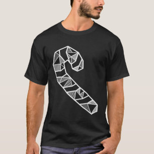 T-shirt Sucre de canne géométrique Abstrait moderne Noël p