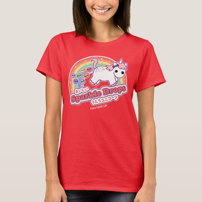 T-shirt Sucrerie de dunette de licorne (Devant)