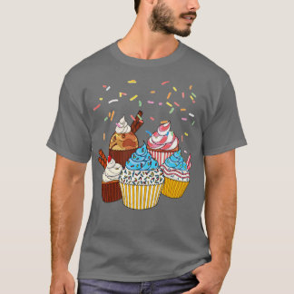 T-shirt Sucres Lover Baking Foodie Sprinkles Cupcake