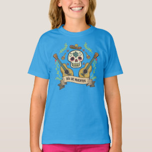 T-shirt Sucrez le crâne et la chemise de Guitars Dia de