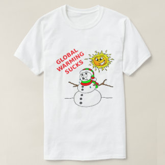T-shirt Sucs de réchauffement planétaire Melant Snowman