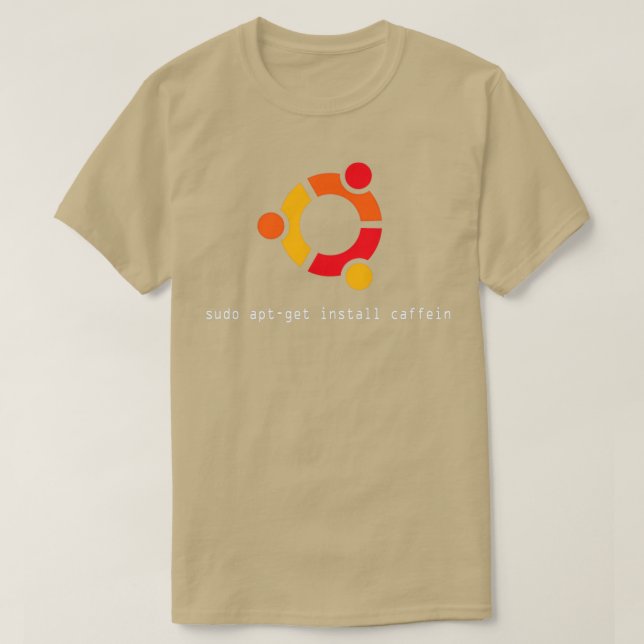 T-shirt sudo apt-get installer caffein  (Design devant)
