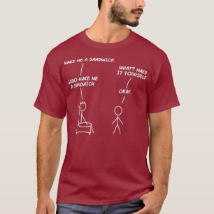 T-shirt Sudo Faire Sandwich Drôle Linu