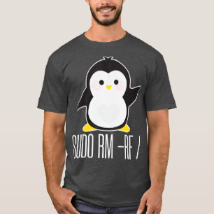 T-shirt sudo rm rf Funny Linux commande sysadmin