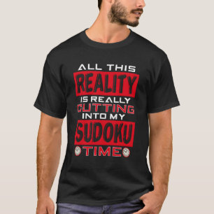 T-shirt Sudoku Pour Mot Croisé Puzzle Mon Sudoku Temps