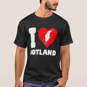 T-shirt Suède Coeur I Love Gotland
