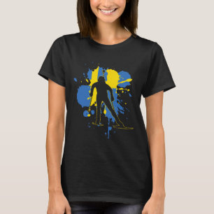 T-shirt Suède Drapeau Biathlonist - Biathlon suédois