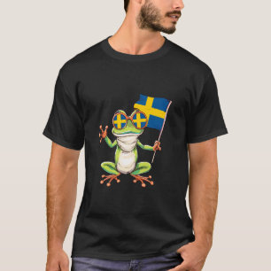 T-shirt Suède Drapeau Suédois Fierté Suédoise Grenouille C