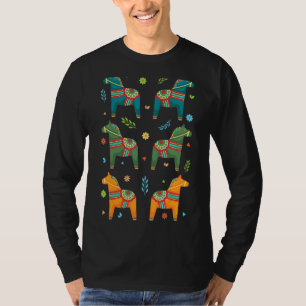 T-shirt Suède Drapeau suédois Suédois Dala Cheval scandina