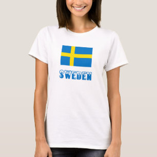 T-shirt Suède et drapeau suédois