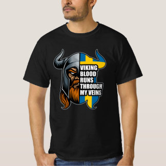 T-shirt Suède Le Sang Viking Traverse Mes Veines Vikings