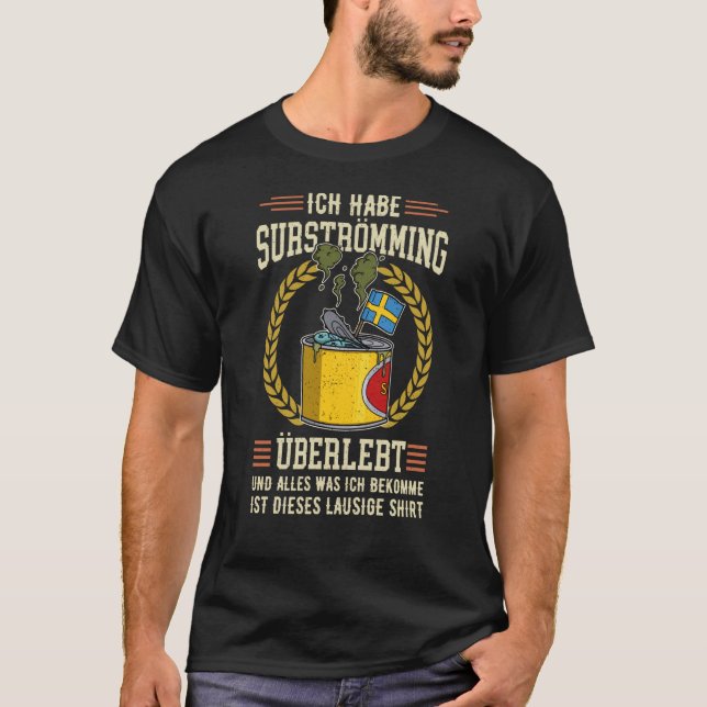 T-shirt Suède Spécialité suédoise de poisson Surstromming  (Devant)